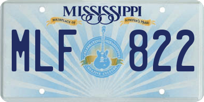 MS license plate MLF822