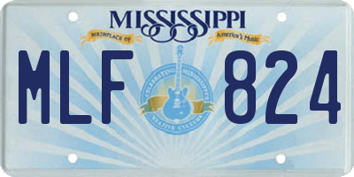 MS license plate MLF824