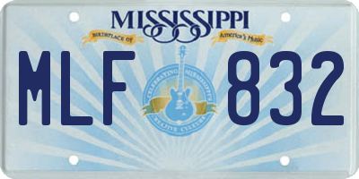 MS license plate MLF832