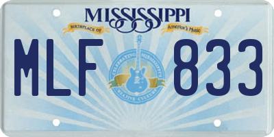MS license plate MLF833