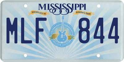 MS license plate MLF844