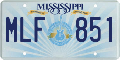 MS license plate MLF851