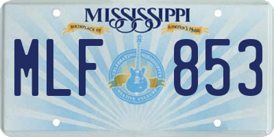 MS license plate MLF853