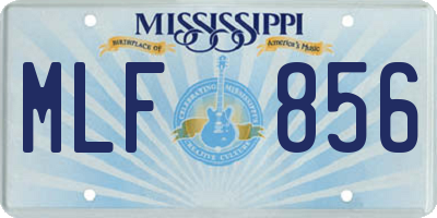MS license plate MLF856