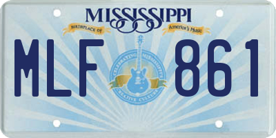 MS license plate MLF861