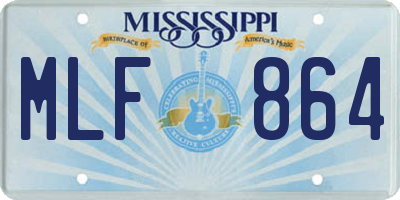 MS license plate MLF864