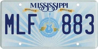 MS license plate MLF883