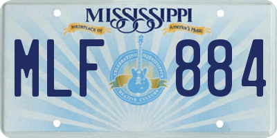 MS license plate MLF884