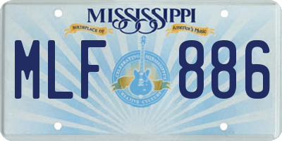 MS license plate MLF886
