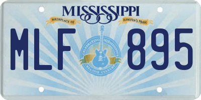 MS license plate MLF895