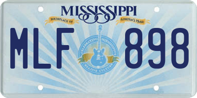 MS license plate MLF898