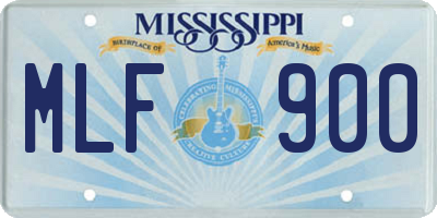 MS license plate MLF900