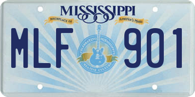 MS license plate MLF901