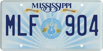 MS license plate MLF904