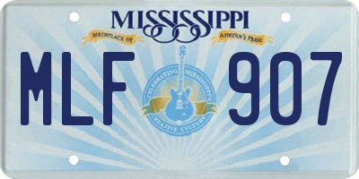 MS license plate MLF907