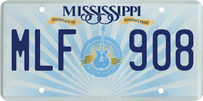 MS license plate MLF908