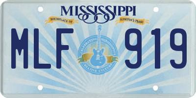 MS license plate MLF919