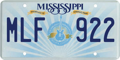 MS license plate MLF922