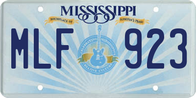 MS license plate MLF923