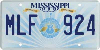 MS license plate MLF924
