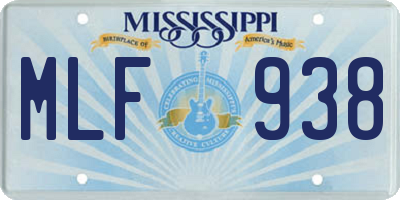 MS license plate MLF938