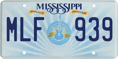 MS license plate MLF939