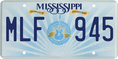 MS license plate MLF945