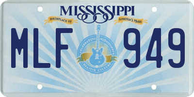 MS license plate MLF949