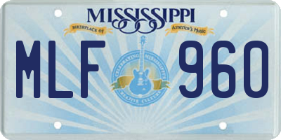 MS license plate MLF960