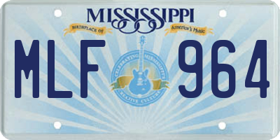 MS license plate MLF964