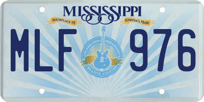 MS license plate MLF976