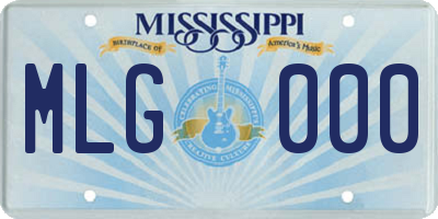 MS license plate MLG000