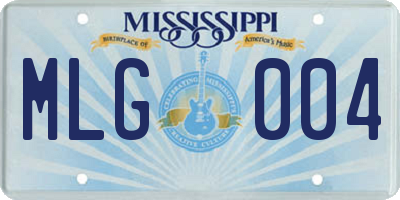 MS license plate MLG004