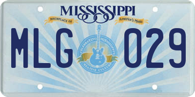 MS license plate MLG029