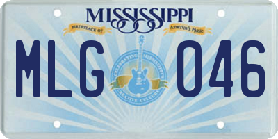 MS license plate MLG046