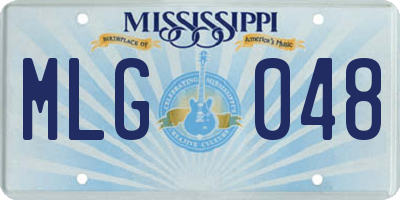 MS license plate MLG048