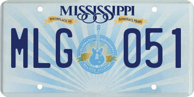 MS license plate MLG051