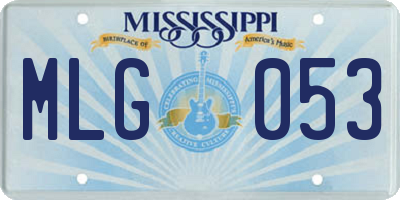 MS license plate MLG053
