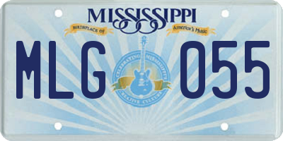 MS license plate MLG055