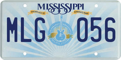 MS license plate MLG056