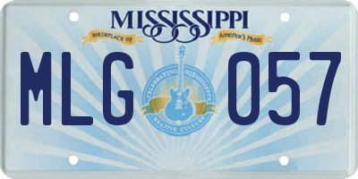 MS license plate MLG057