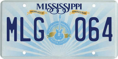 MS license plate MLG064