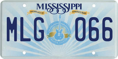 MS license plate MLG066