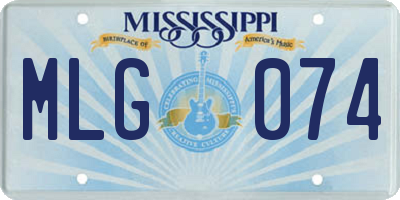 MS license plate MLG074
