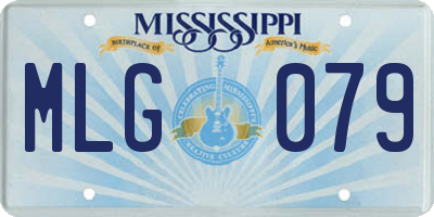 MS license plate MLG079