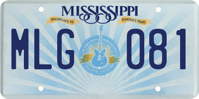 MS license plate MLG081