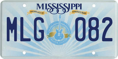 MS license plate MLG082