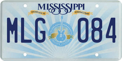 MS license plate MLG084