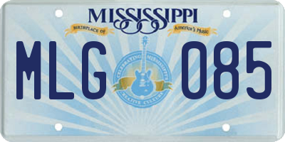 MS license plate MLG085