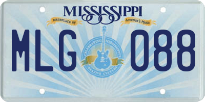 MS license plate MLG088